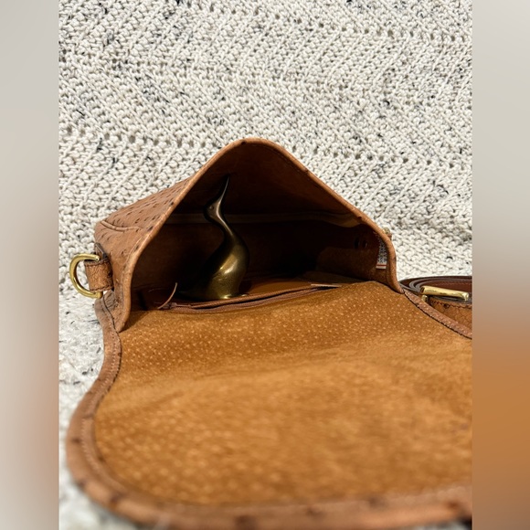 Dooney and Bourke Ostrich Square Flap Bag - Picture 5 of 6